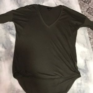 Army green flowey shirt